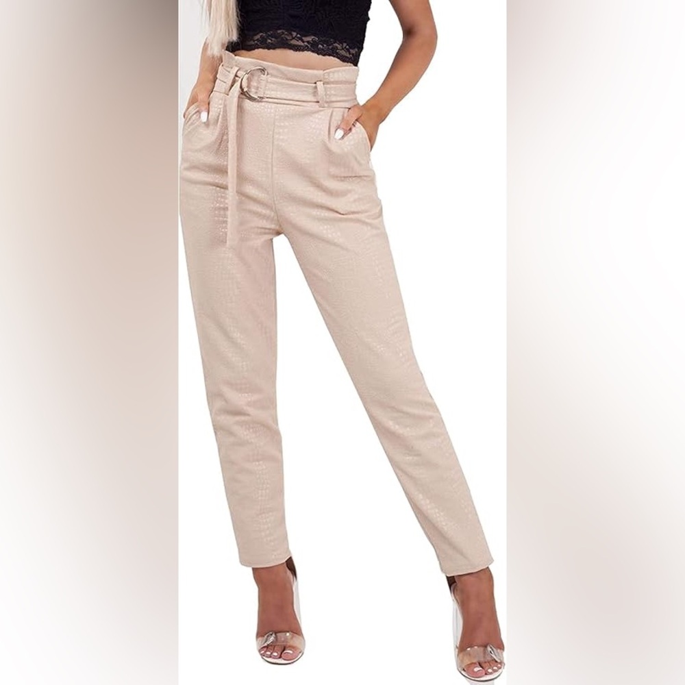 Pretty Little Thing Snake Print Pants High Rise